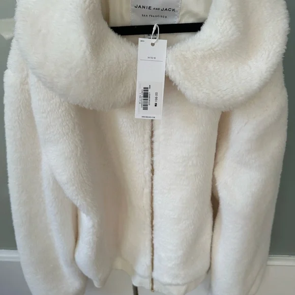 Janie and Jack Cream Teddy Jacket - Picture 2 of 4